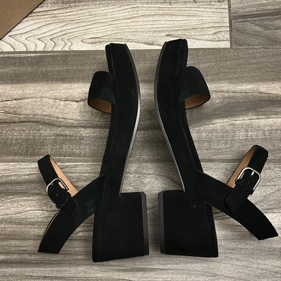 Madewell Lina Platform Sandals - True Black Suede - Picture 7 of 15